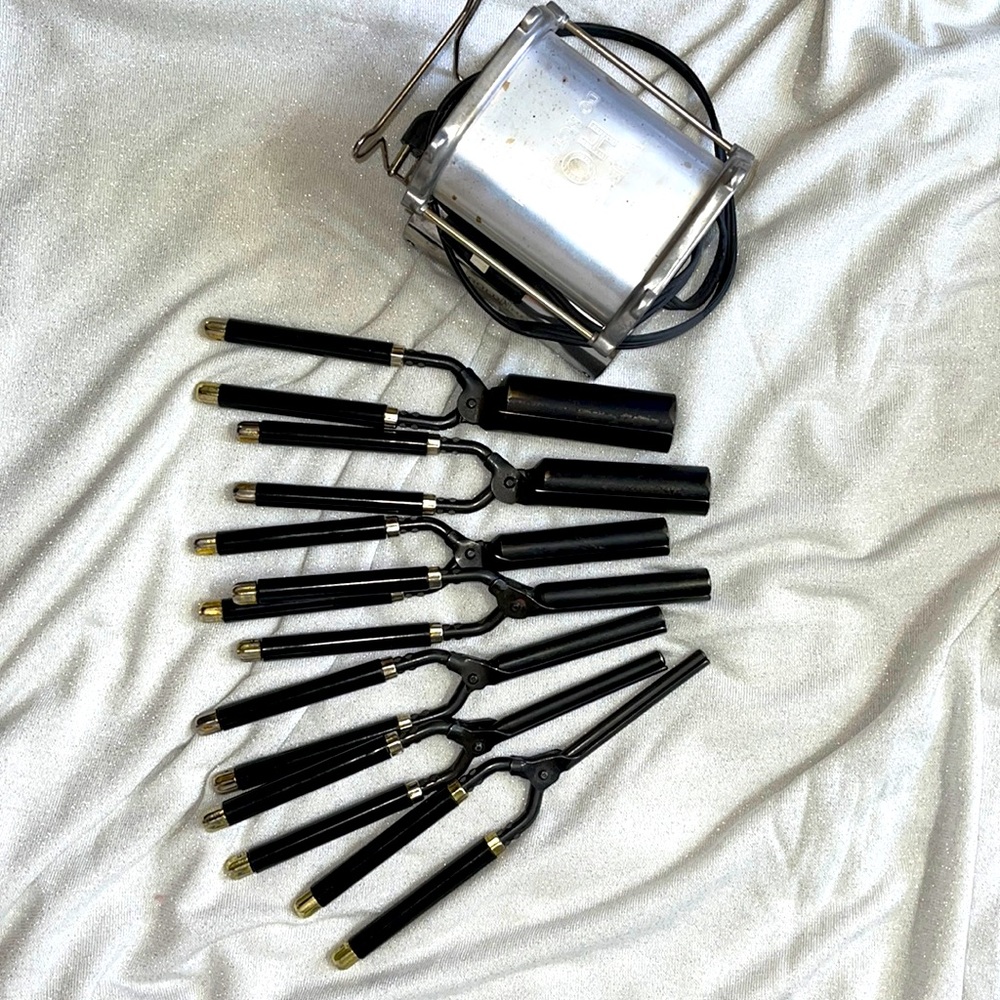 Set of Vintage Marcel Curling Irons & Stove